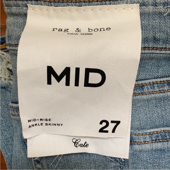 NWT rag & bone Cate Mid-Rise Skinny Thunderbird
Slim Fit Ankle Acid Indigo Jeans - Picture 16 of 16